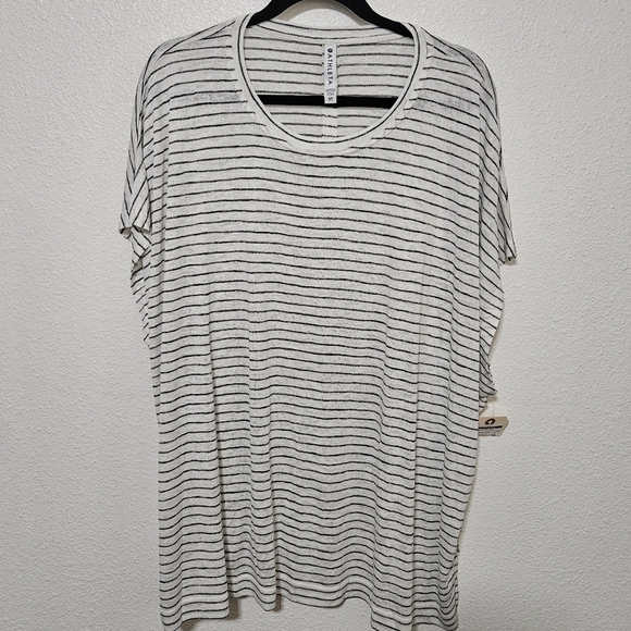 NWT Athleta Realease tee striped top size small tall oversized - Picture 1 of 10